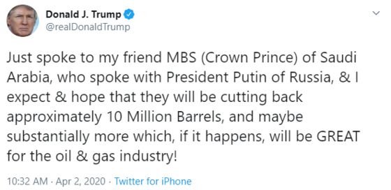 Trump’s 10 Million Barrel Tweet Is Performance Art