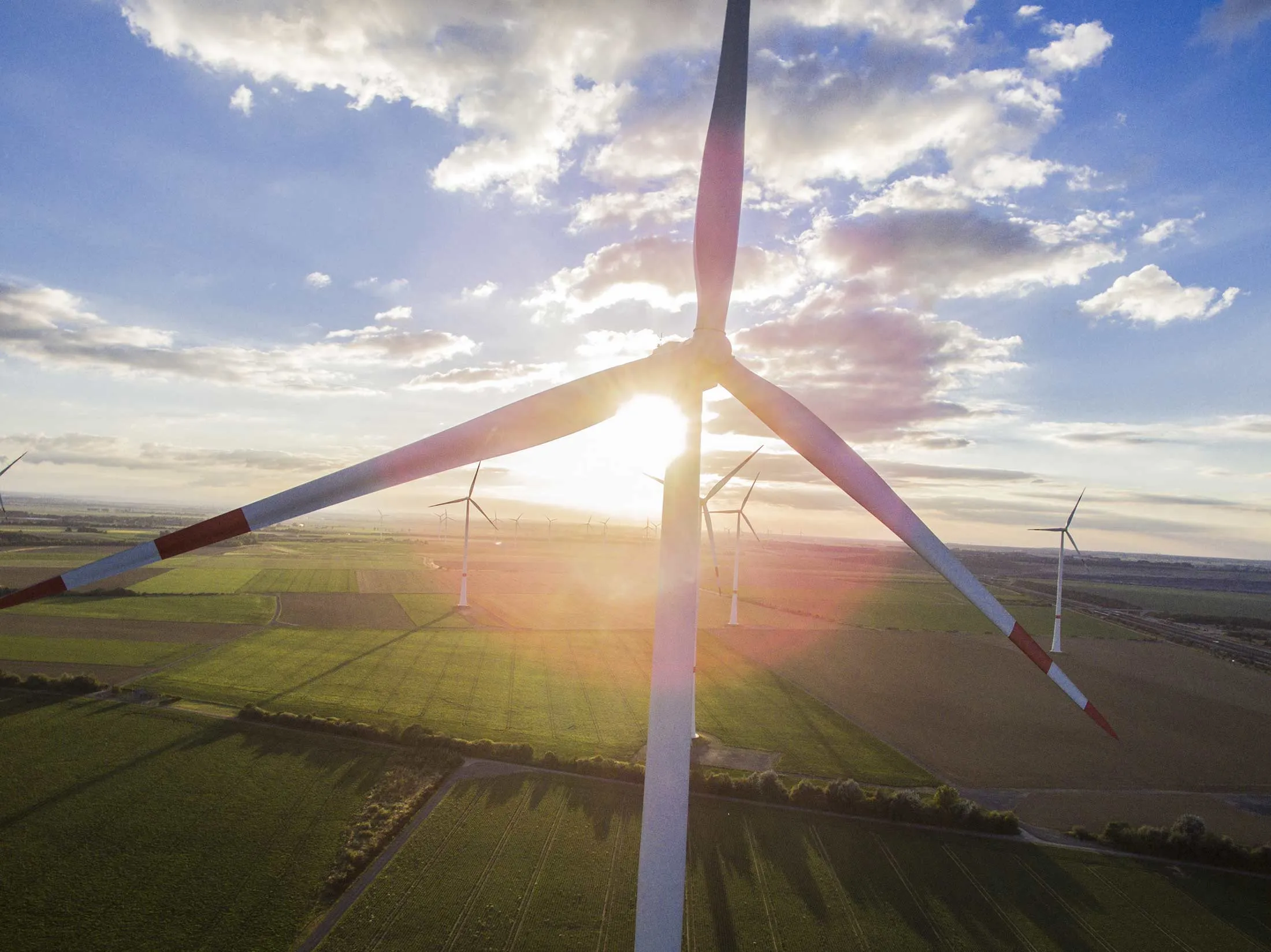 Wind turbines operate on the Innogy SE wind farm in Bedburg, Germany, on Tuesday, Oct. 4, 2016.
