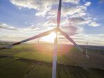 Wind turbines operate on a wind farm in Bedburg, Germany.
