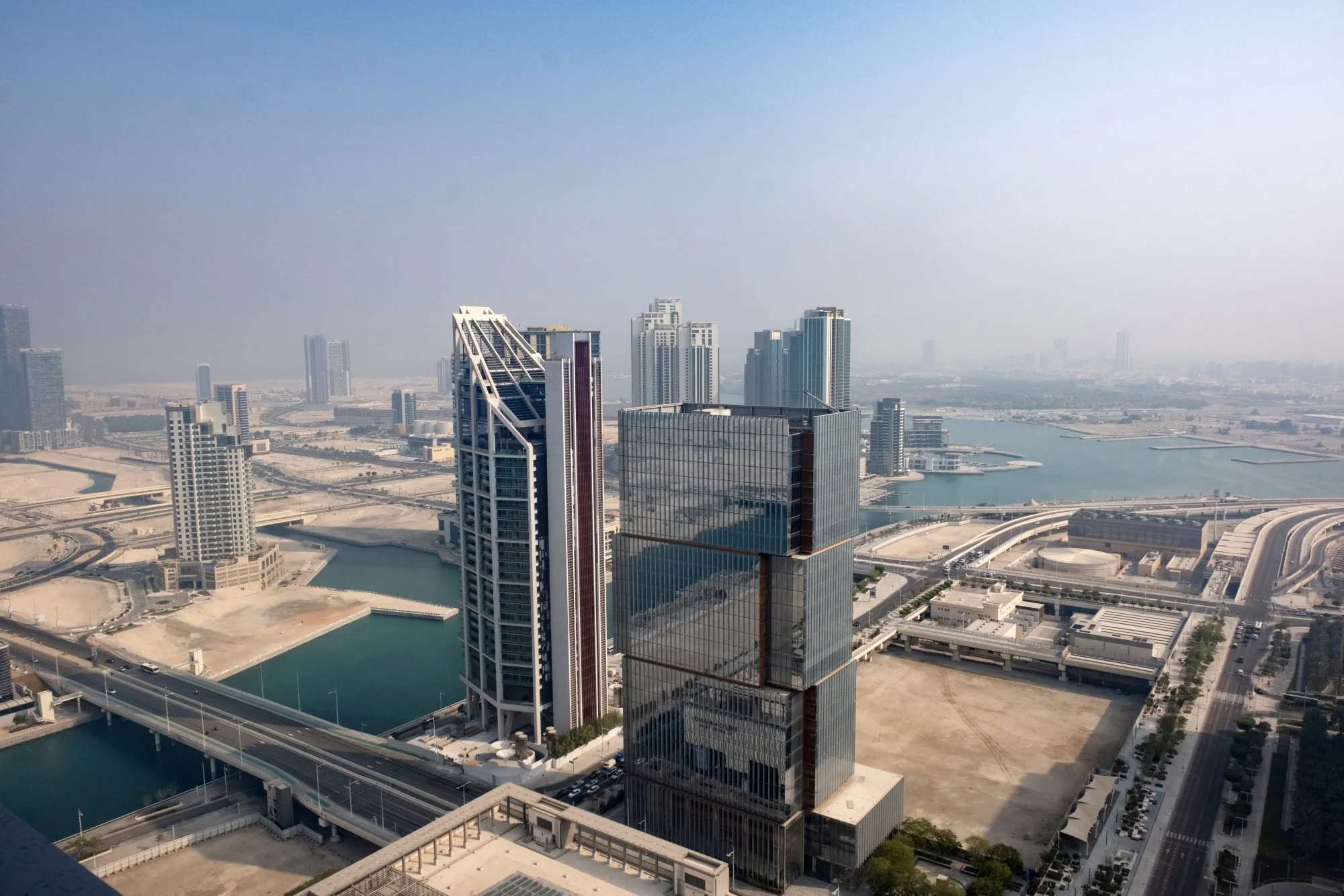 Office buildings in the Abu Dhabi Global Market in Abu Dhabi.