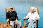 Aneel Bhusri and Dave Duffield at Duffield's Lake Tahoe home