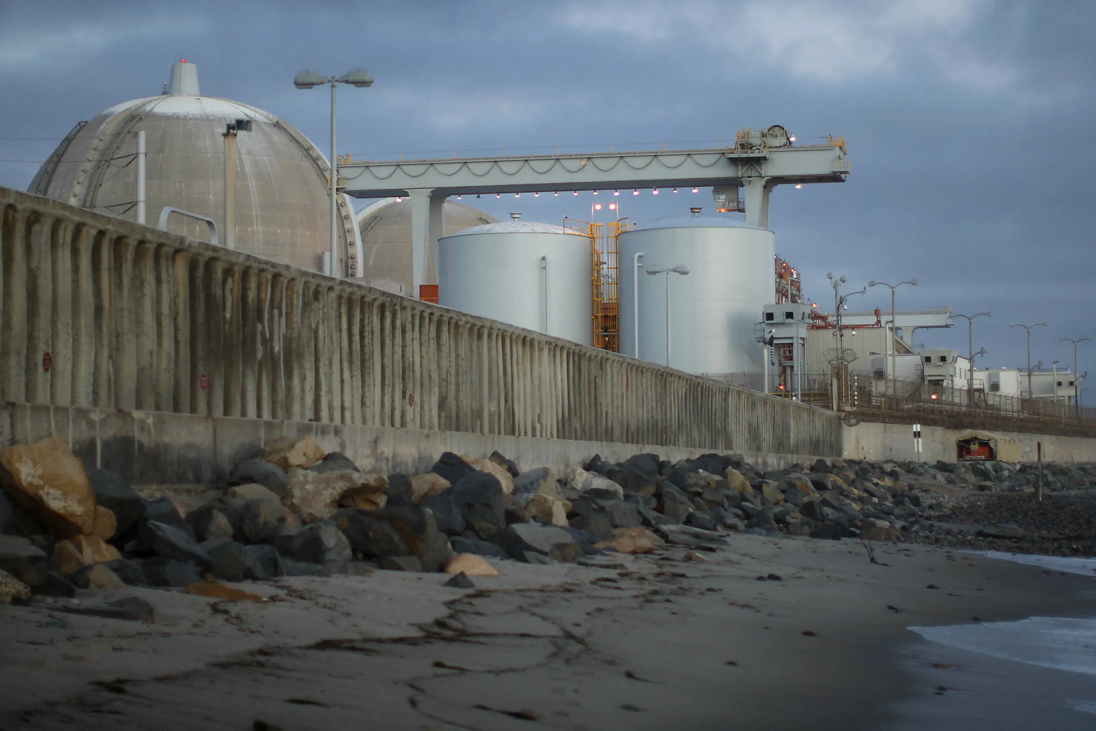 The San Onofre Nuclear plant south of San Clemente, California.
