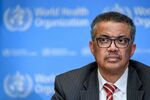 Tedros Adhanom Ghebreyesus attends a press briefing at the WHO headquarters in Geneva on March 11.