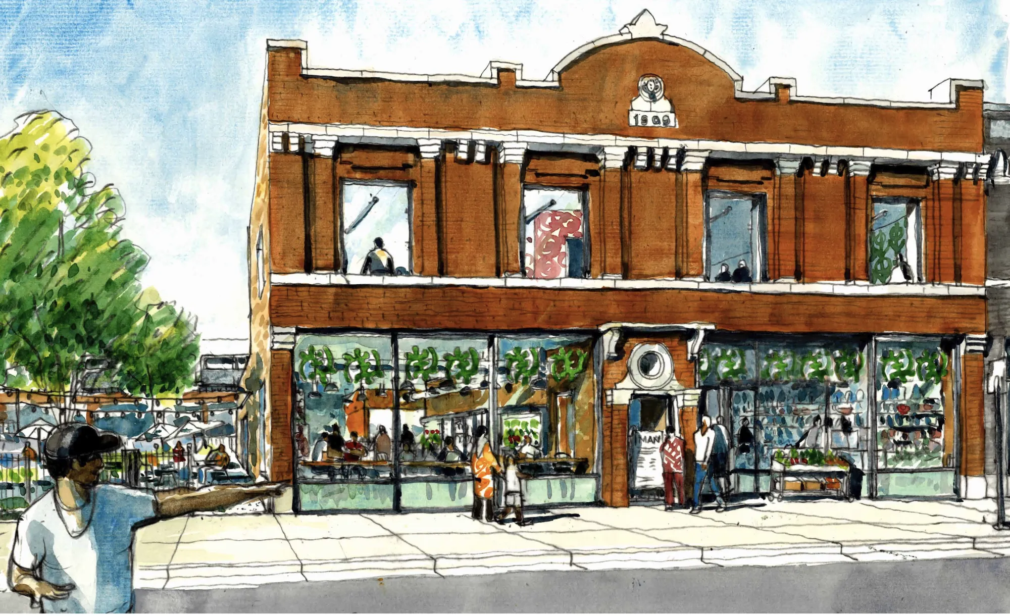 The Go Green Fresh Market is designed&nbsp;to be far more than a convenient place to pick up groceries: It’s the cornerstone of a green campus of housing, retail, and services aimed at improving public health in Chicago’s South Side.&nbsp;&nbsp;

&nbsp;
