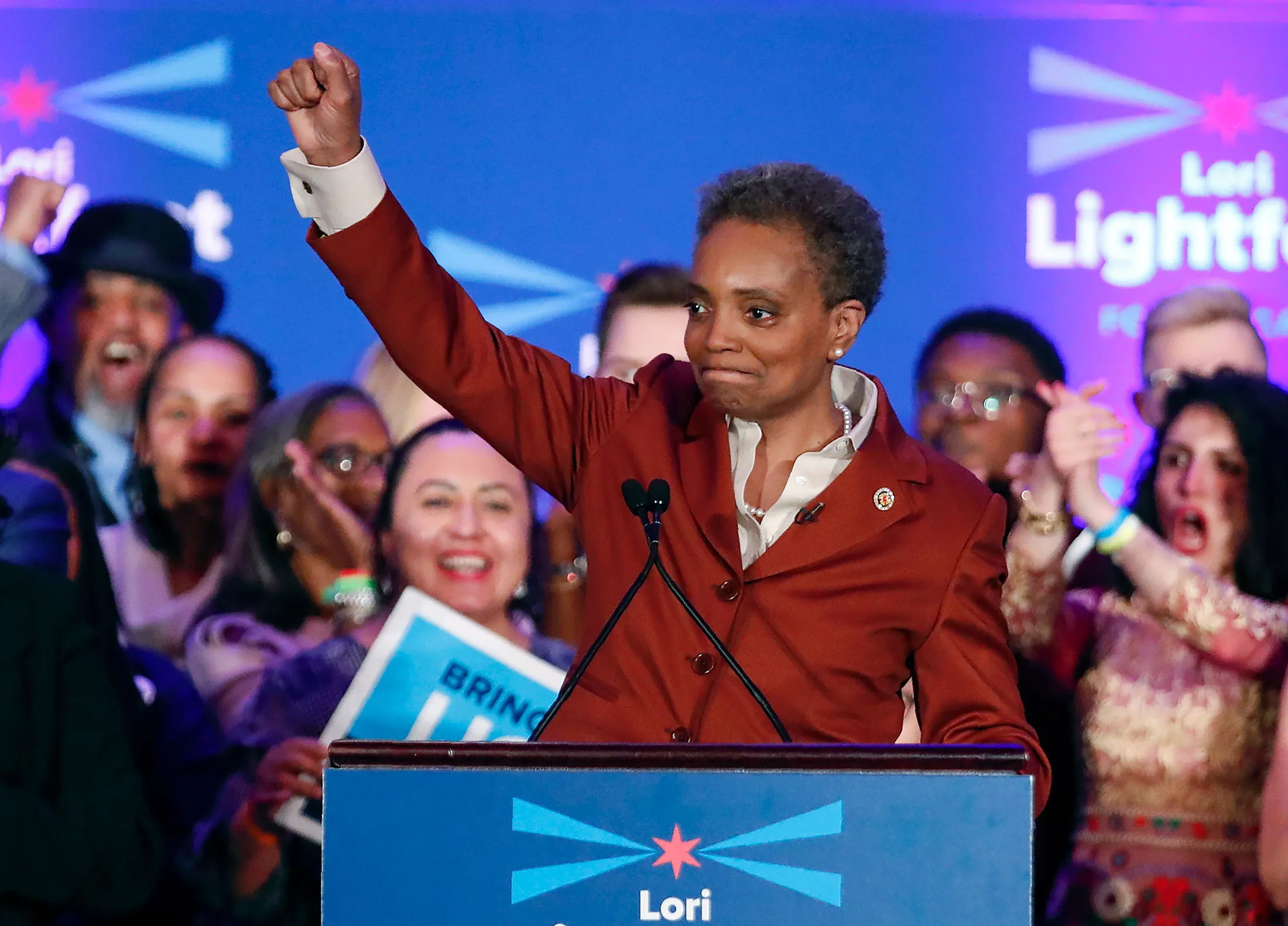 Lori Lightfoot on April 2.