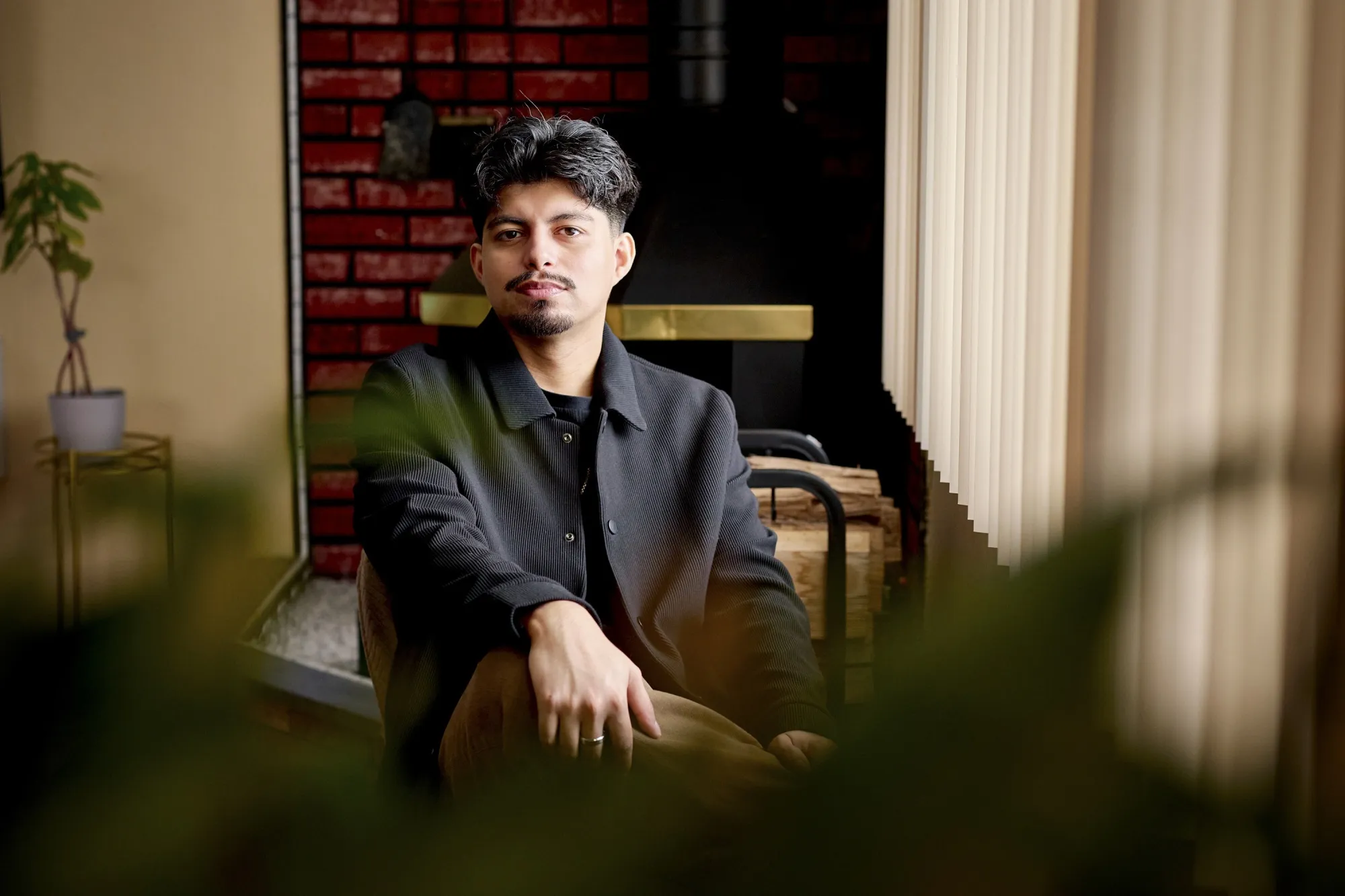 Portrait of Justin Kevin Rodriguez, 25, at his home in North Plainfield, New Jersey, US.