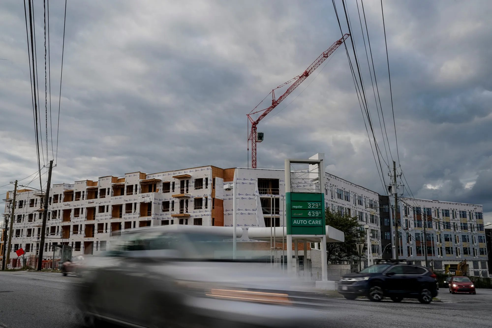An apartment complex under construction in Atlanta in 2024.&nbsp;