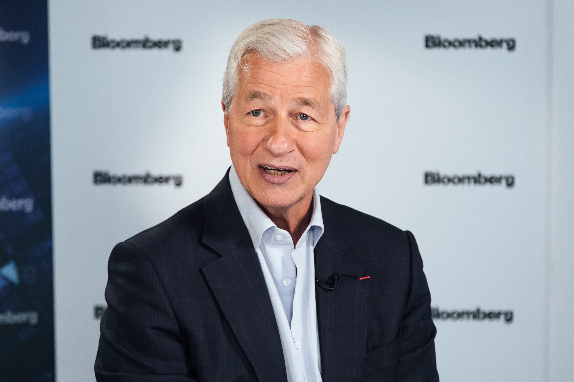 Jamie Dimon, chief executive&nbsp;of JPMorgan Chase during an interview with Bloomberg Television in Paris