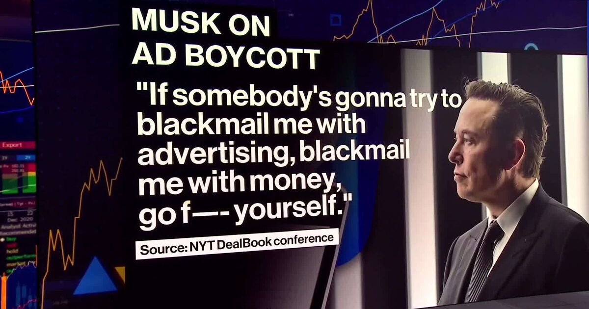 Watch Musk Curses Out Advertisers That Stopped Spending On X - Bloomberg