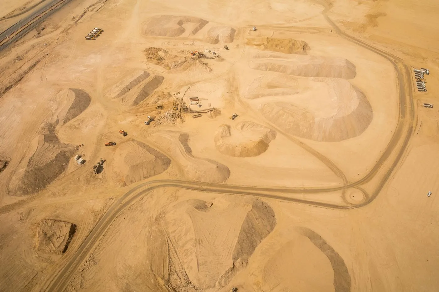 
Early construction for a Neom industrial zone.&nbsp;Photographer: Iman Al-Dabbagh/Businessweek

