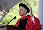 Merrick Garland speaks at a Harvard Commencement ceremony in Cambridge, Massachusetts, on May 29.