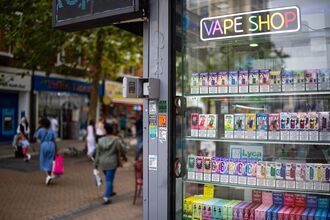 A vape store in London.