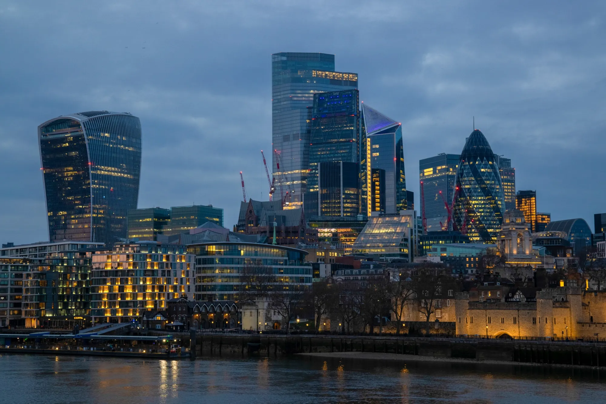 Skyscrapers in the skyline of the City of London.&nbsp;