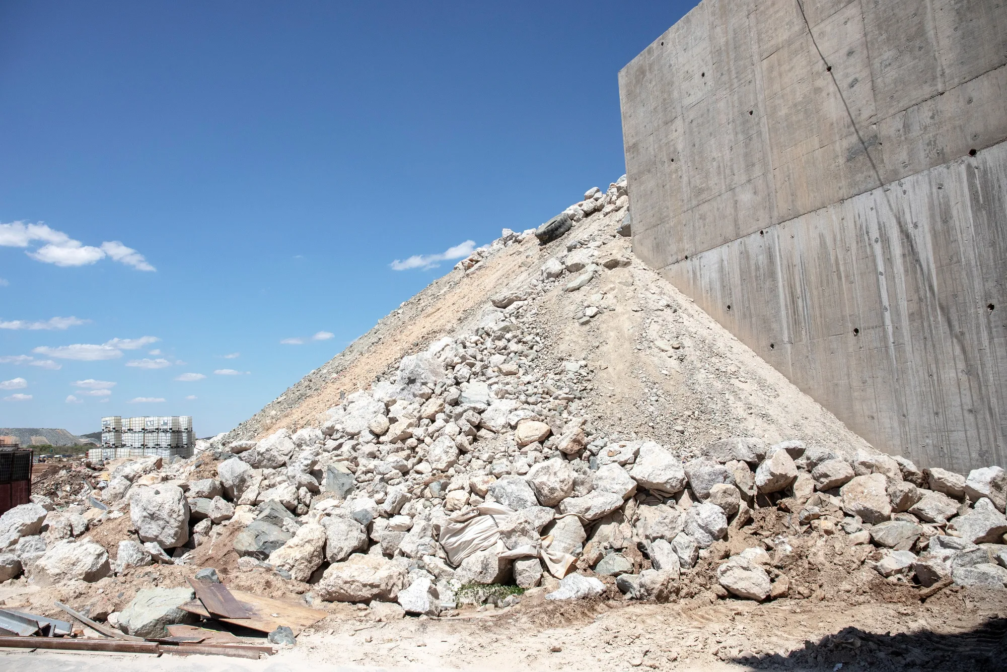 Lithium bearing rock at a mine in Bikita, Zimbabwe.