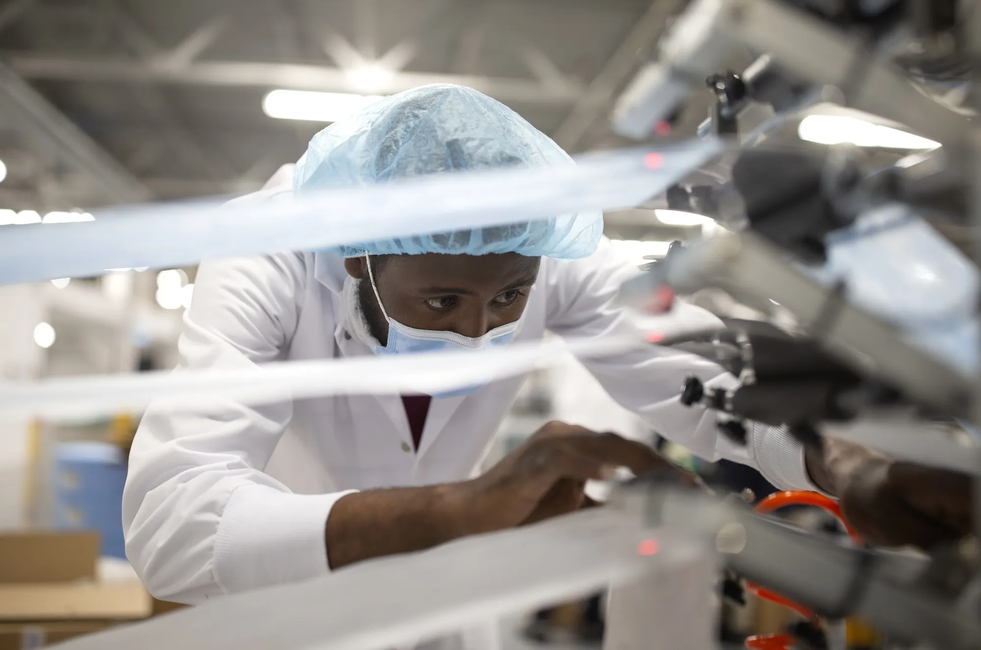 Operations At A Medicom Mask Manufacturing Facility