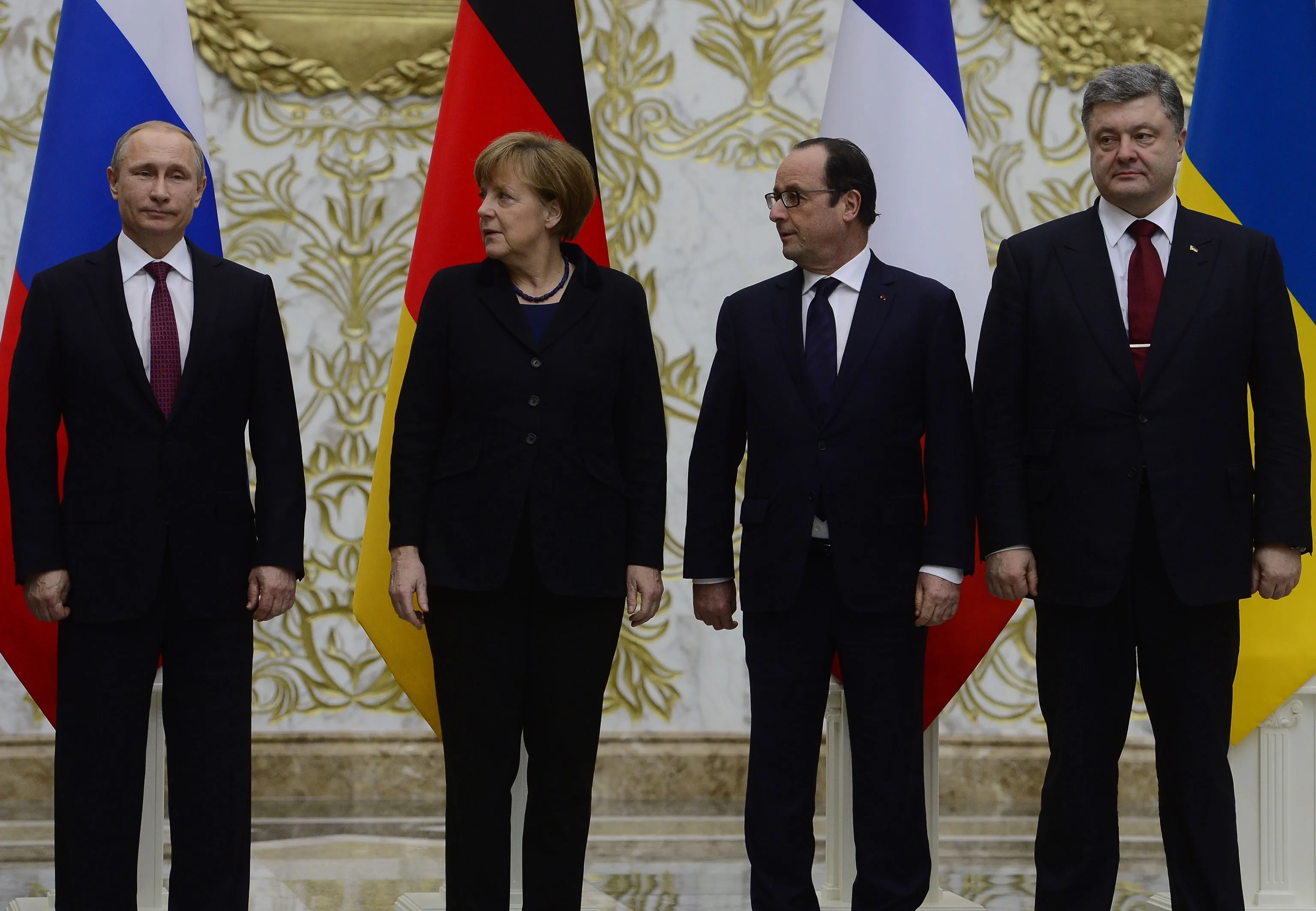 At the Minsk peace talks.