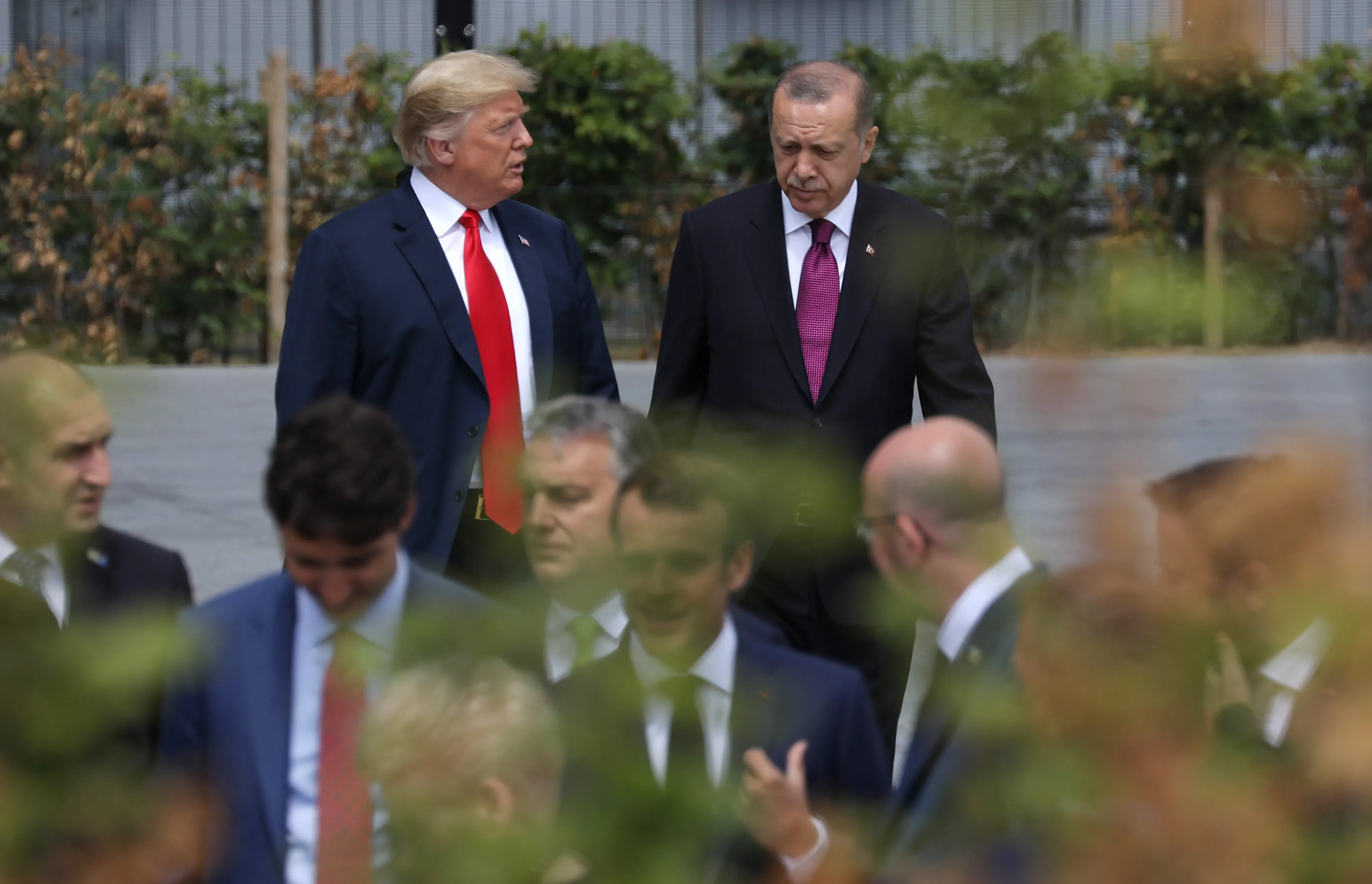 Donald Trump with Recep Tayyip Erdogan on July 11.