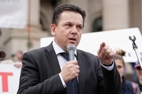 Senator Nick Xenophon speaks in Melbourne on May 25.