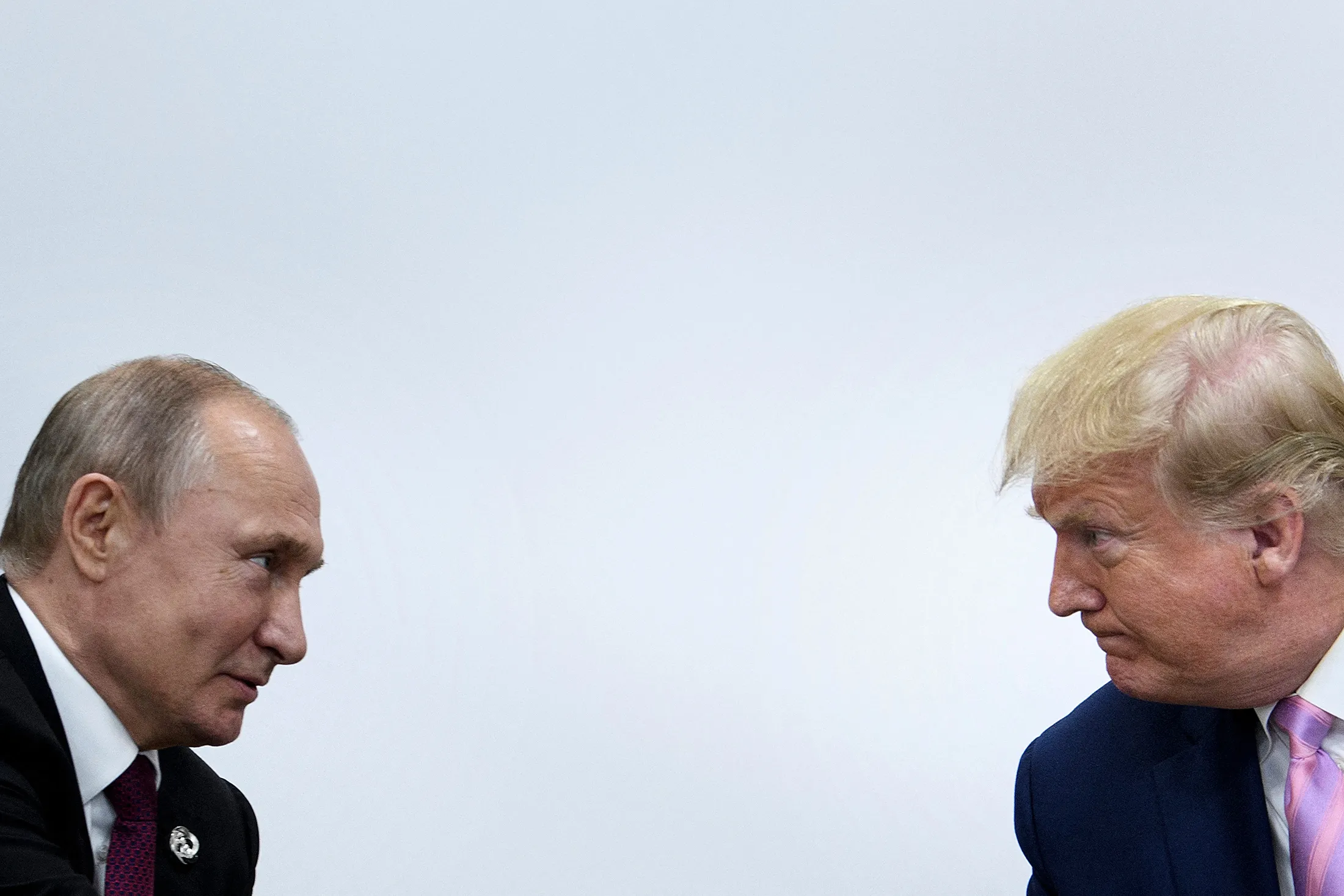 Donald Trump&nbsp;attends a meeting with Vladimir Putin in&nbsp;2019.&nbsp;
