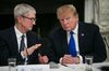 アップルのティム・クックCEOとトランプ大統領