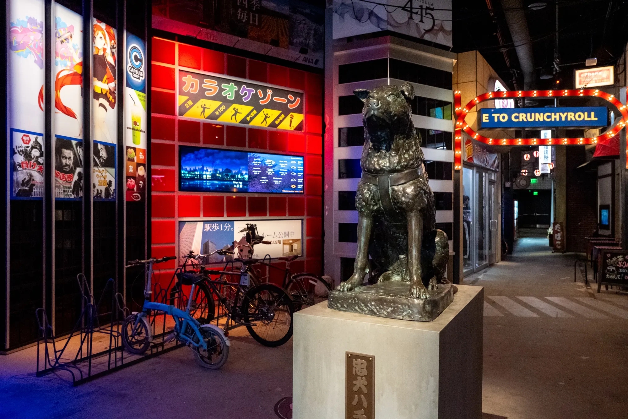 A statue of Hachiko, similar to the one at Tokyo's Shibuya station, greets visitors at Crunchyroll's office in San Francisco.