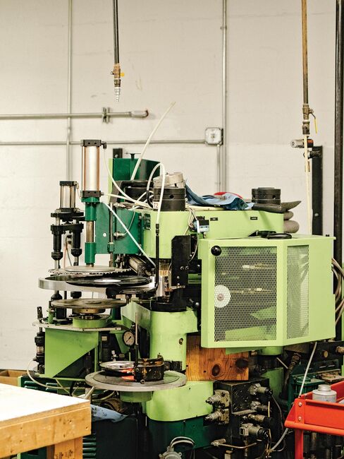 6. The company says its capacity will more than double once the 13 presses Kassem bought in Chicago, this one included, are rebuilt.