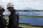A solar plant in Takhli district, Nakhon Sawan province, Thailand. 