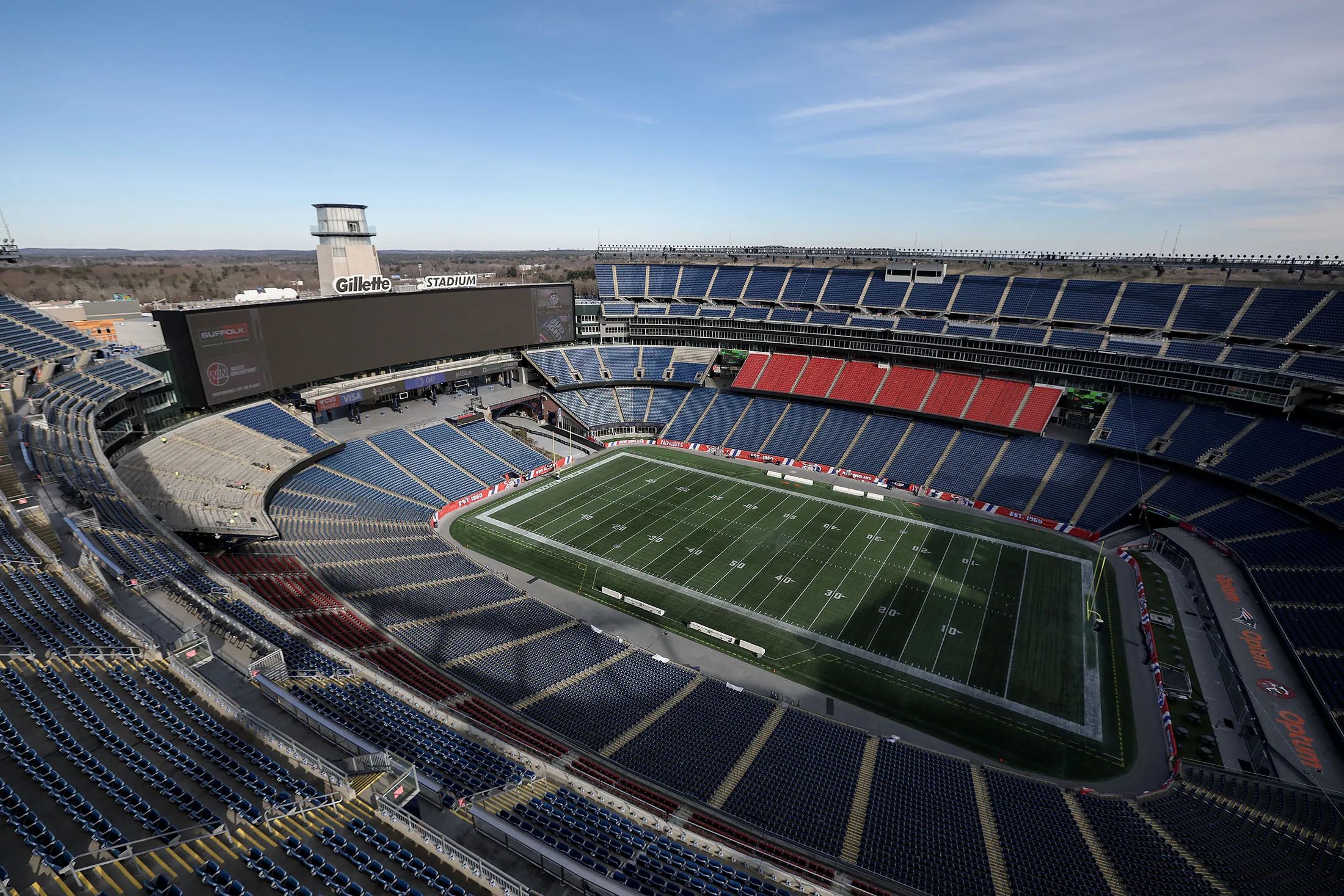 Gillette Stadium in Foxborough, Massachusetts.