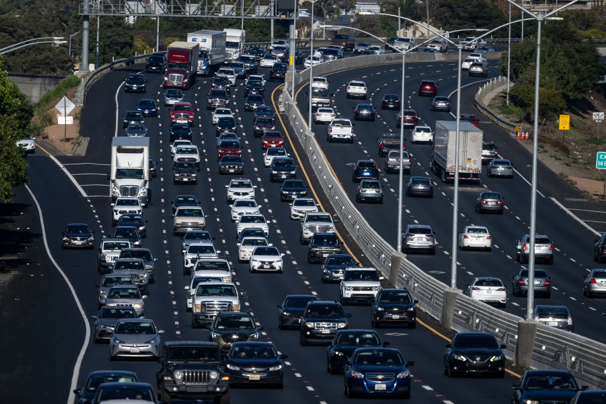 Traffic on Interstate 80 in San Pablo, California.&nbsp;