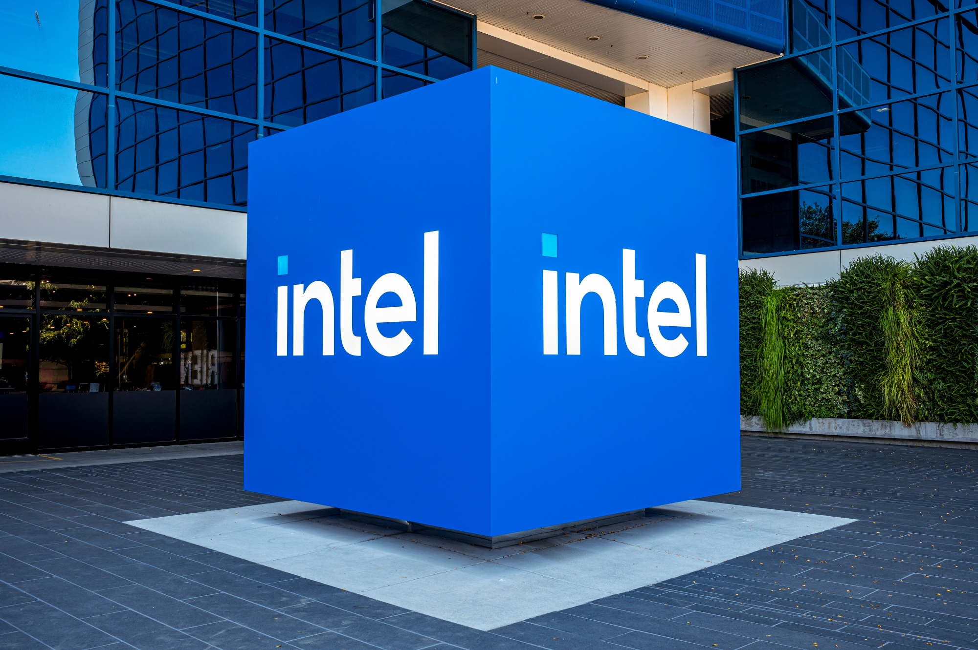 Intel Corp. headquarters in Santa Clara, California, US, on Friday, Sept. 6, 2024. Intel is reportedly planning to sell Altera, its programmable chip unit, as a result of the company's mounting financial struggles, with Marvell Technology seen as a likely buyer, according to media reports.