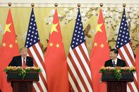 U.S. President Donald Trump And China President Xi Jinping Deliver Press Statement