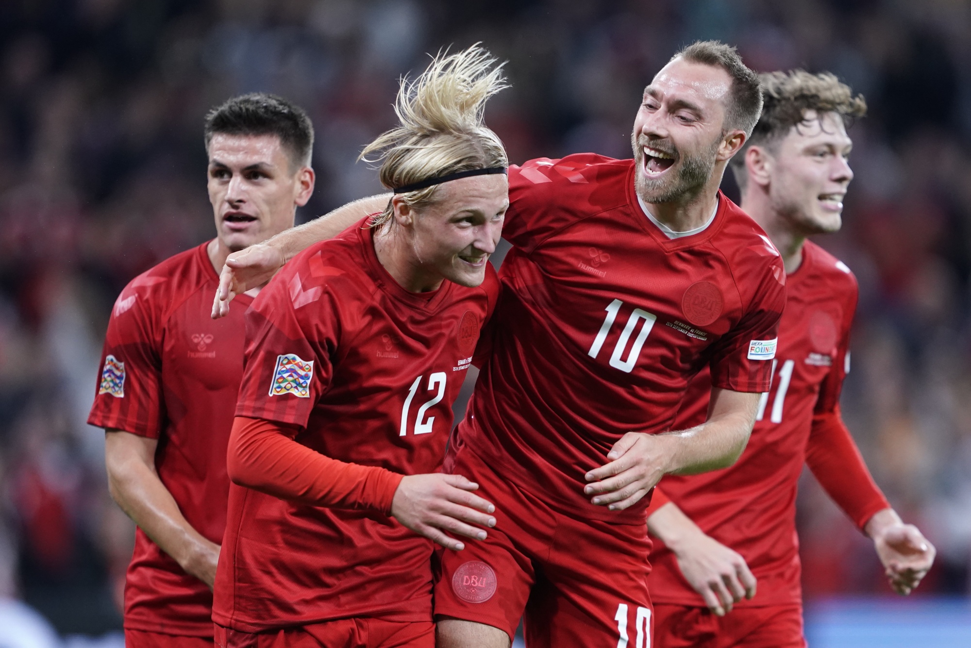 Danish soccer rivalries' jerseys