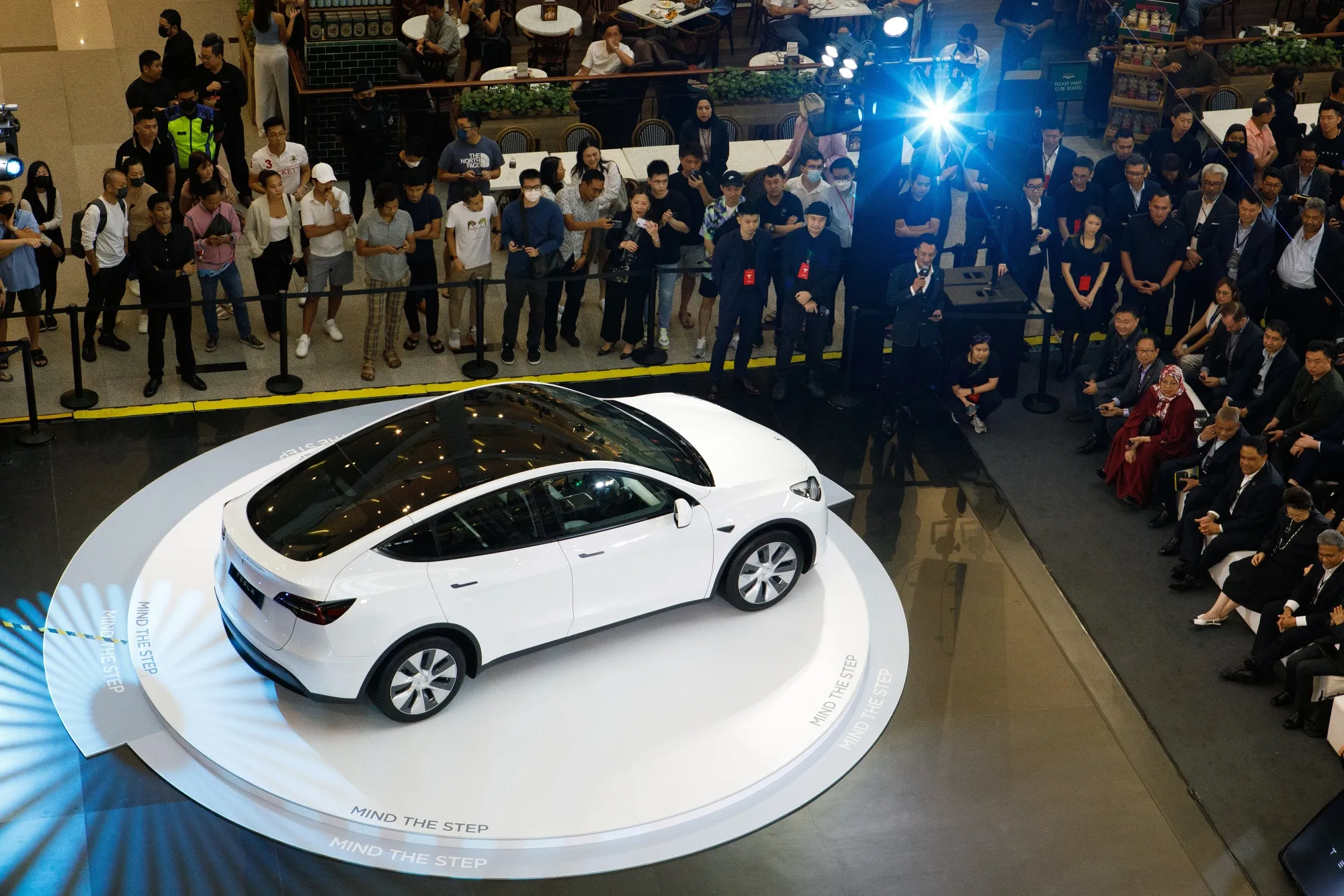 The Tesla Inc. Model Y electric vehicle.