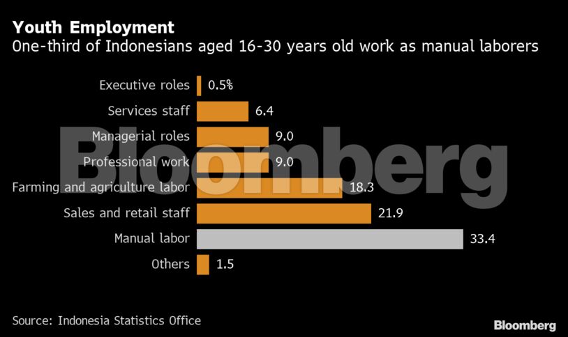 Youth Employment | One-third of Indonesians aged 16-30 years old work as manual laborers