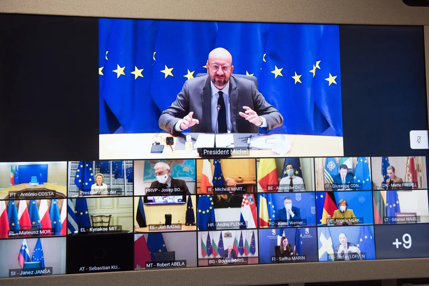 EU leaders hold a video call demanding companies ramp up vaccine production and delivery on Jan. 21.