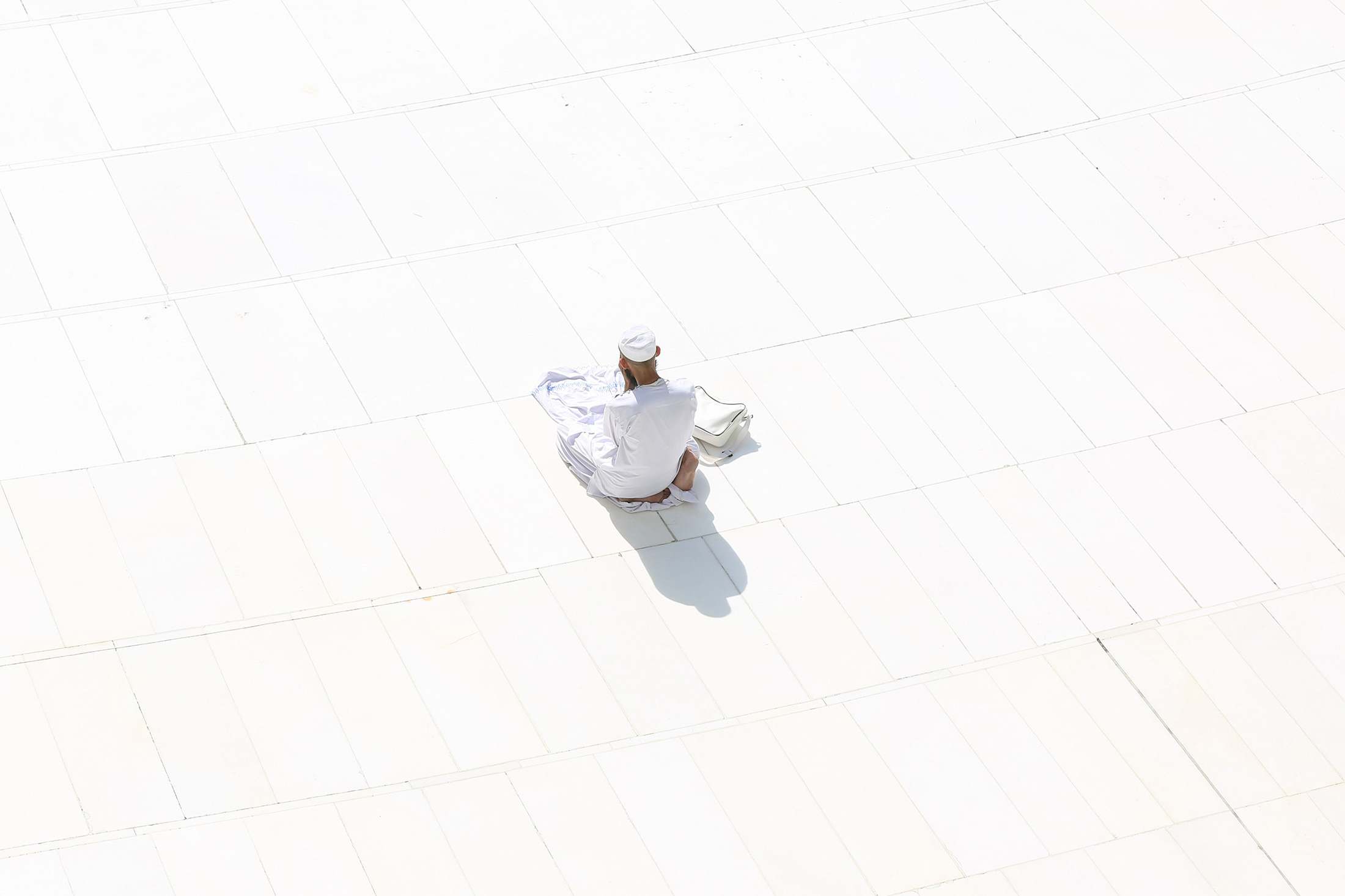 A Muslim worshipper prays near the Kaaba in Mecca’s Grand Mosque, Islam’s holiest site, on March 7.