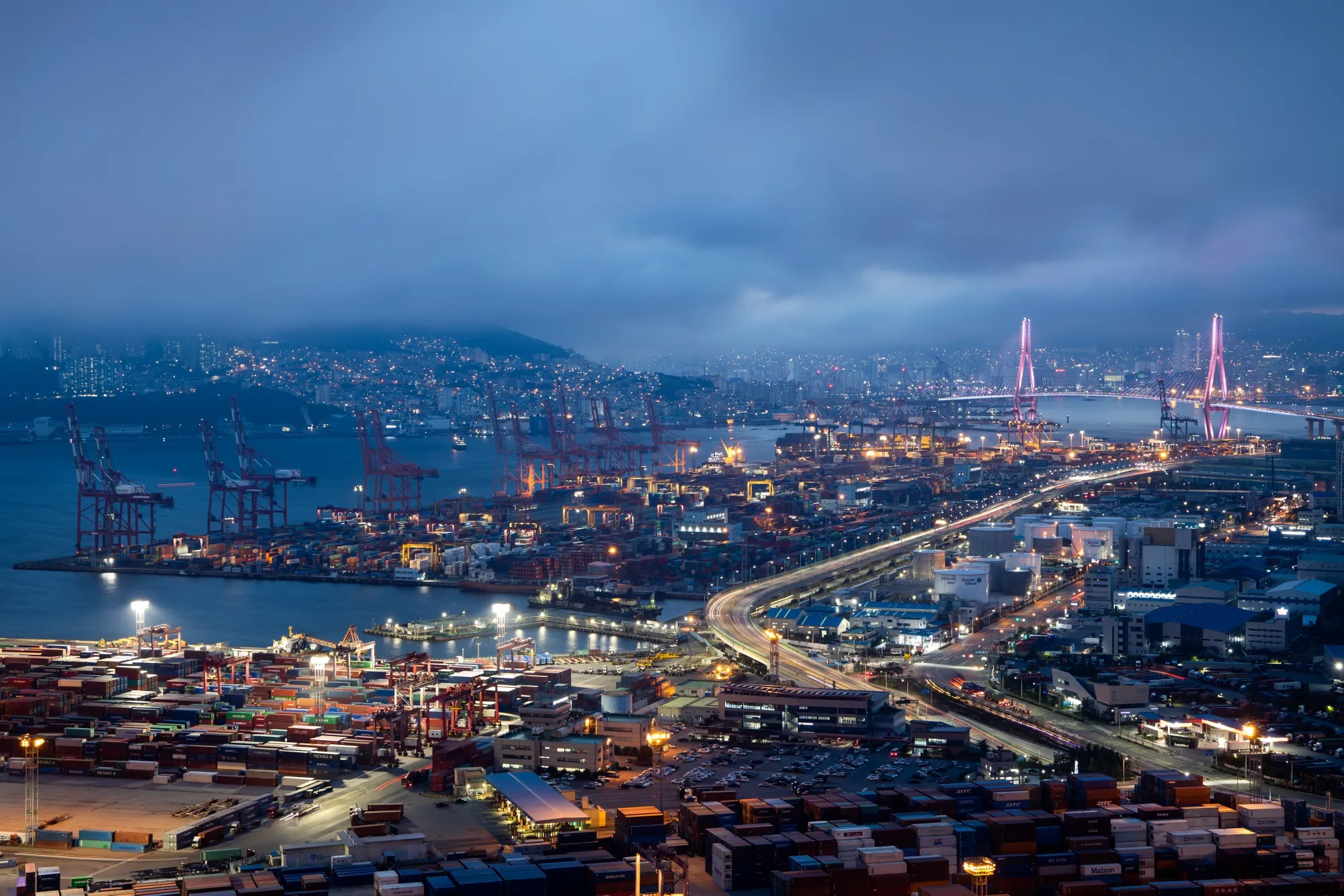 Operations At Busan Port As U.S. Requests Japan And South Korea to Reach Standstill Agreement in Trade Spat