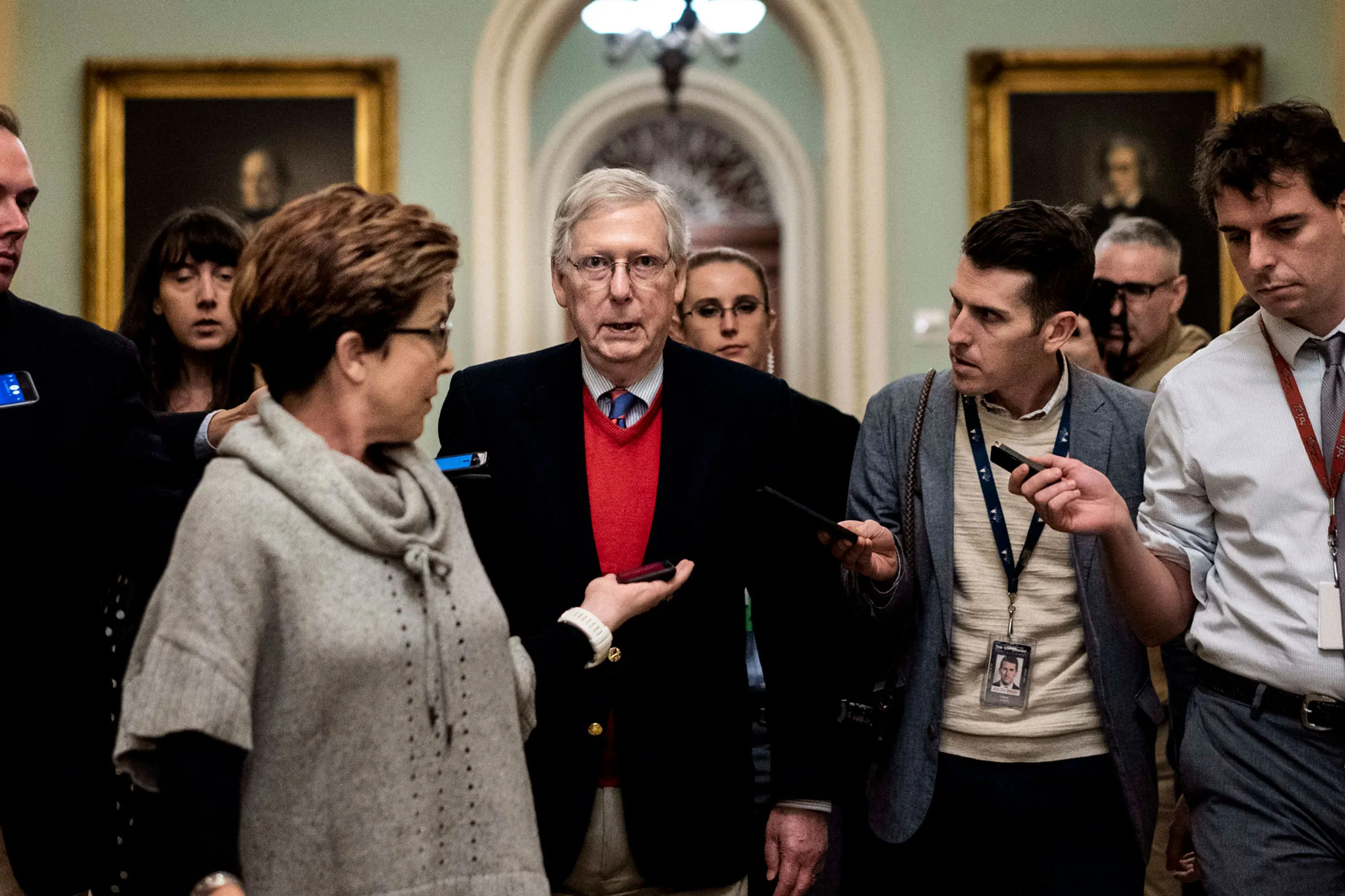 Mitch McConnell arrives at the U.S. Capitol in Washington on&nbsp;Dec. 16.&nbsp;