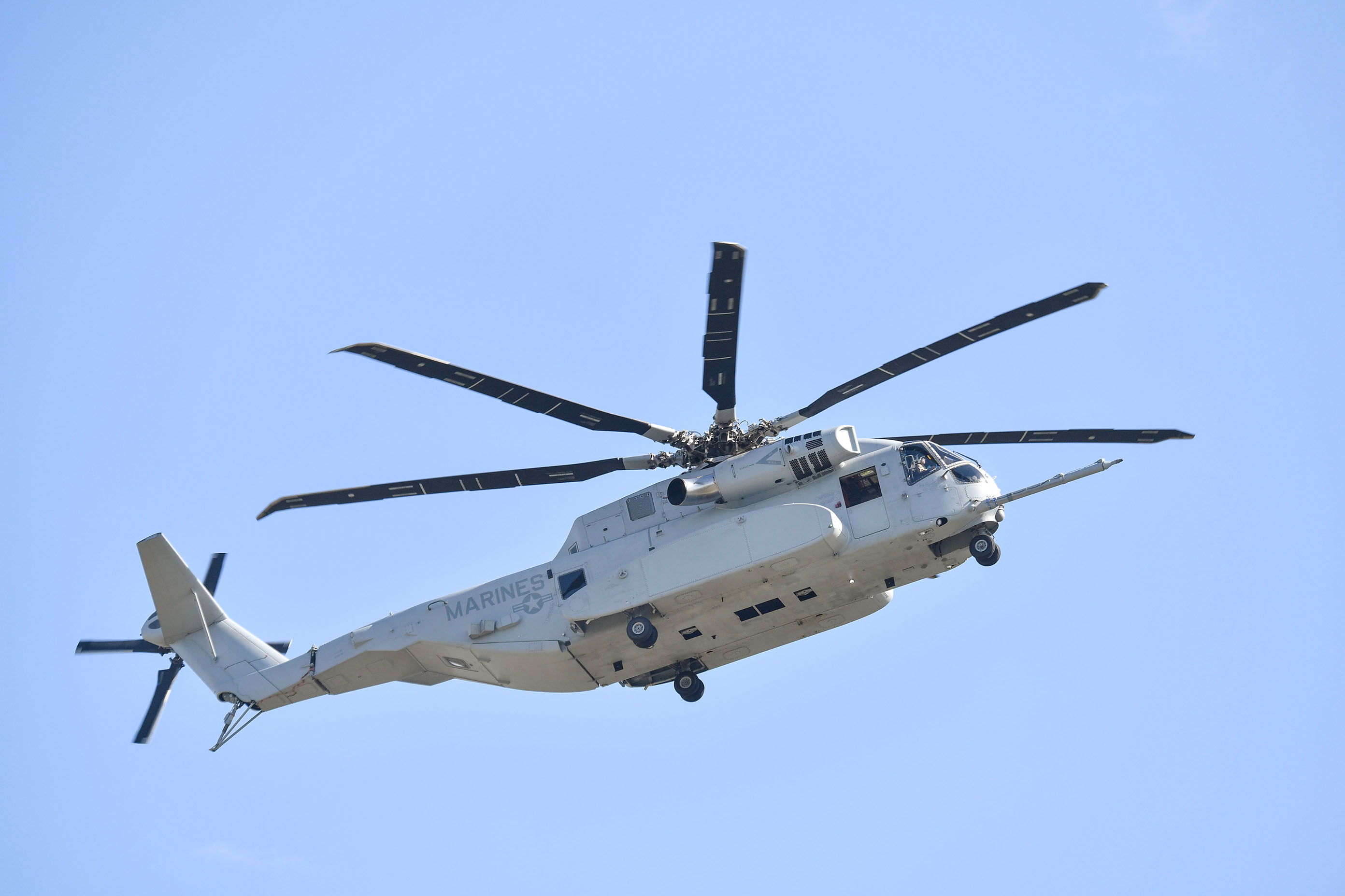 A Sikorsky CH-53K King Stallion heavy-lift cargo helicopter