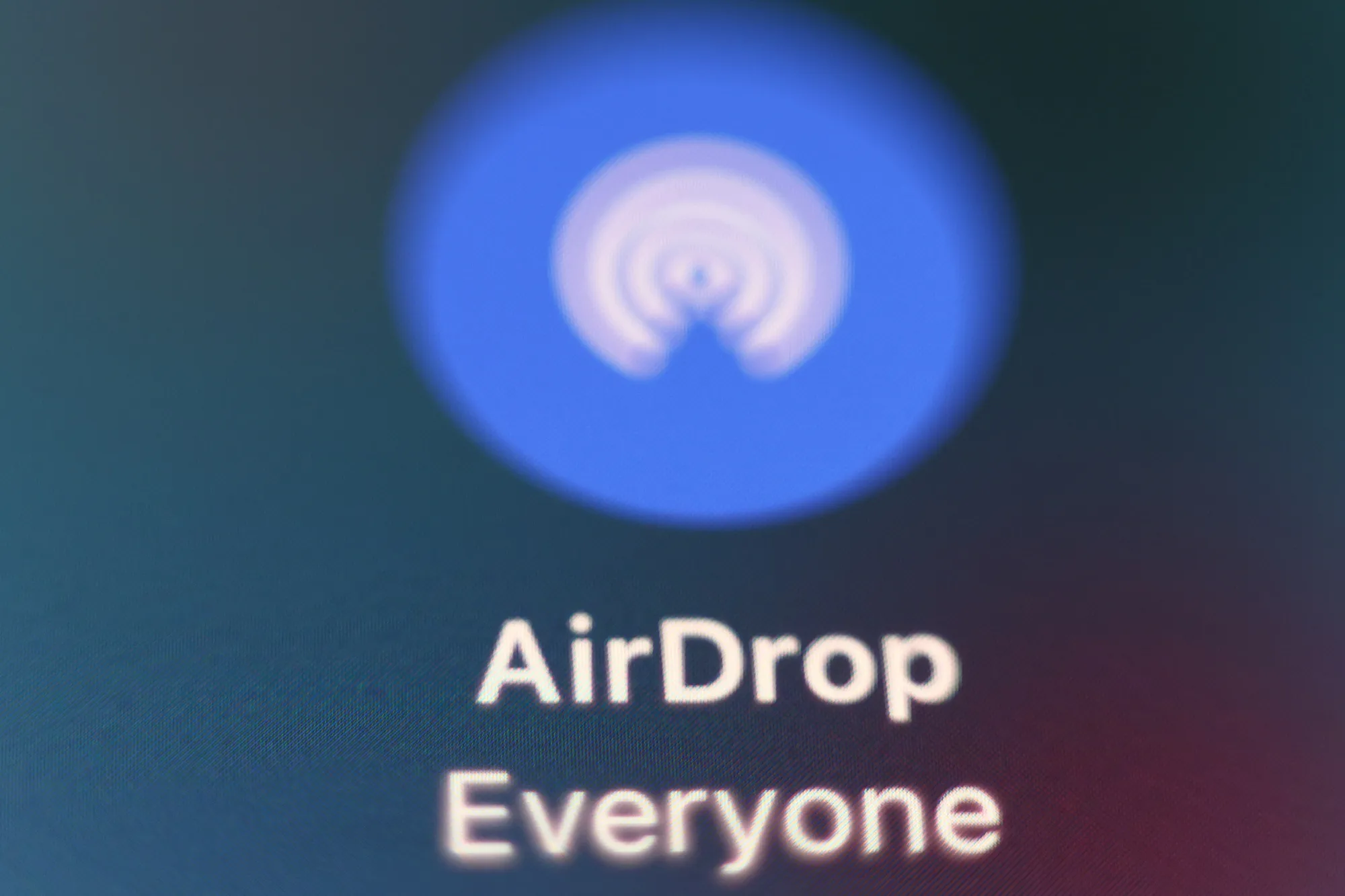 AirDrop icon displayed on a phone screen.