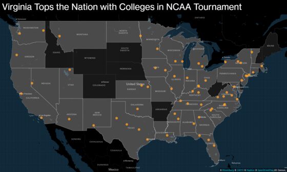 Where's Wofford Again? Mapping the NCAA Basketball Tournament
