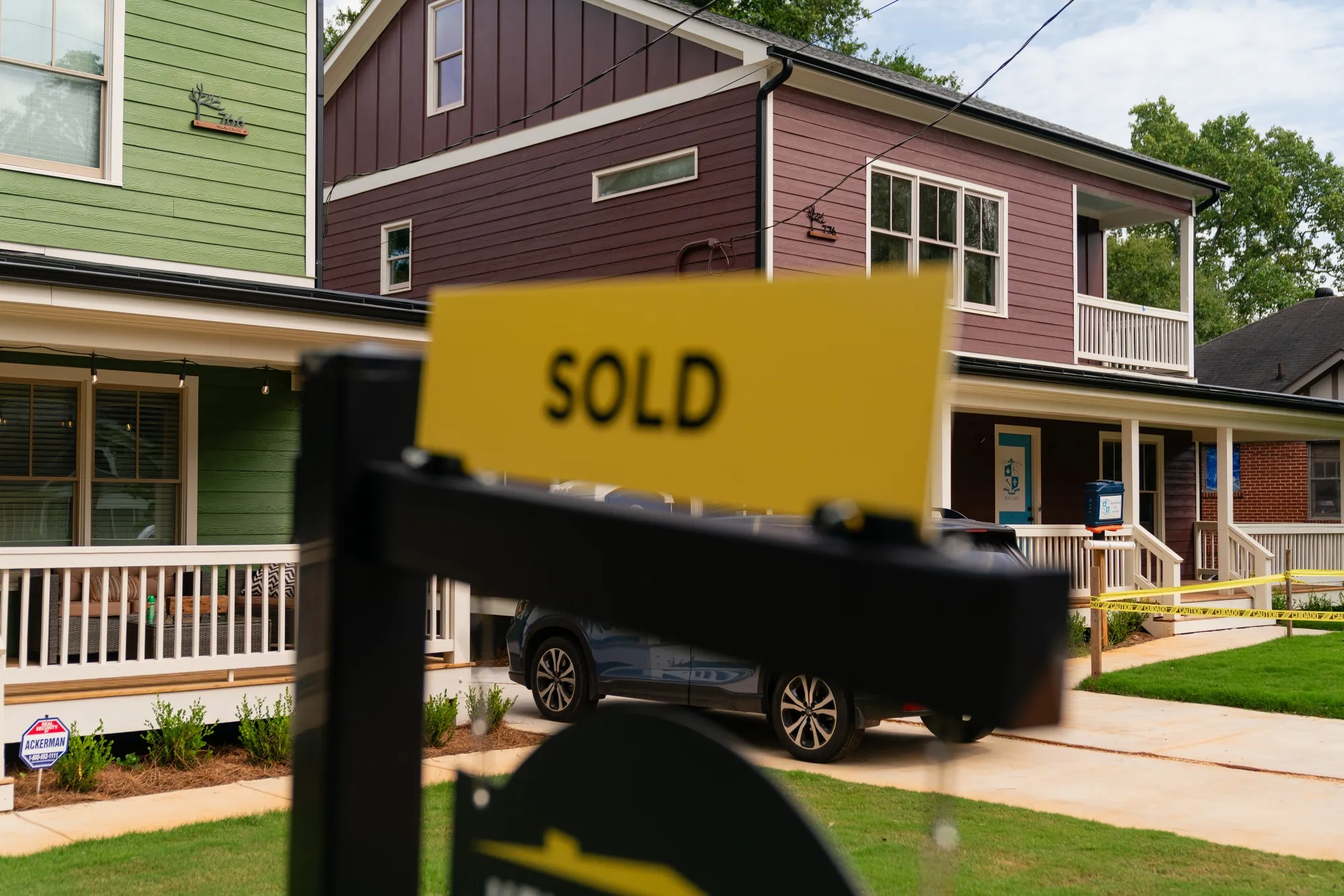 A sign outside a home for sale in Atlanta, Georgia, US.