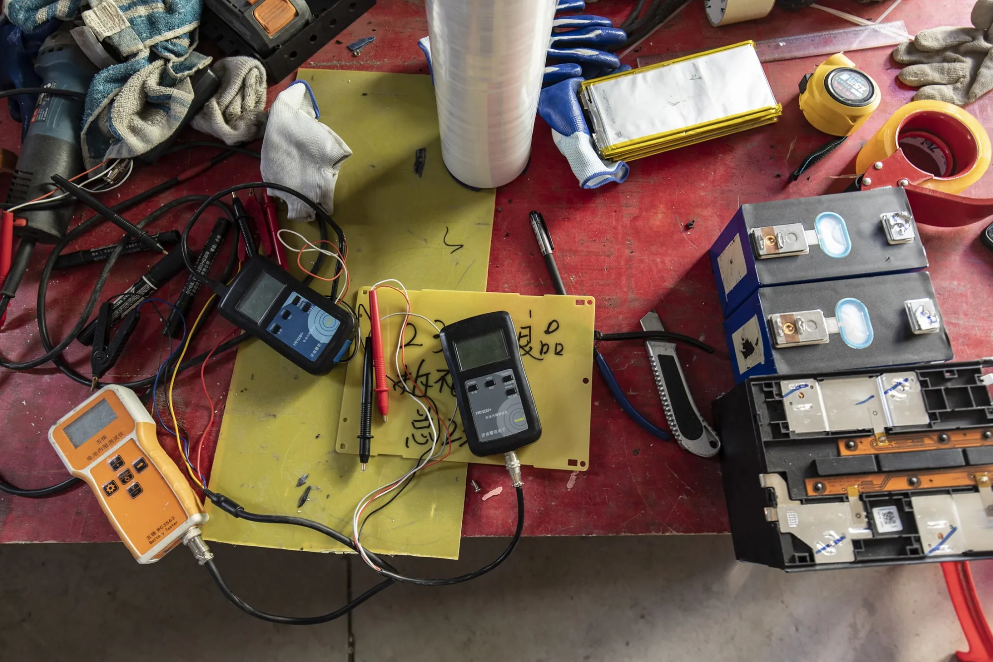 A&nbsp;battery collection and trading business in Dongguan, China, in August. Business was thriving until the local government cracked down following a series of accidental fires.
