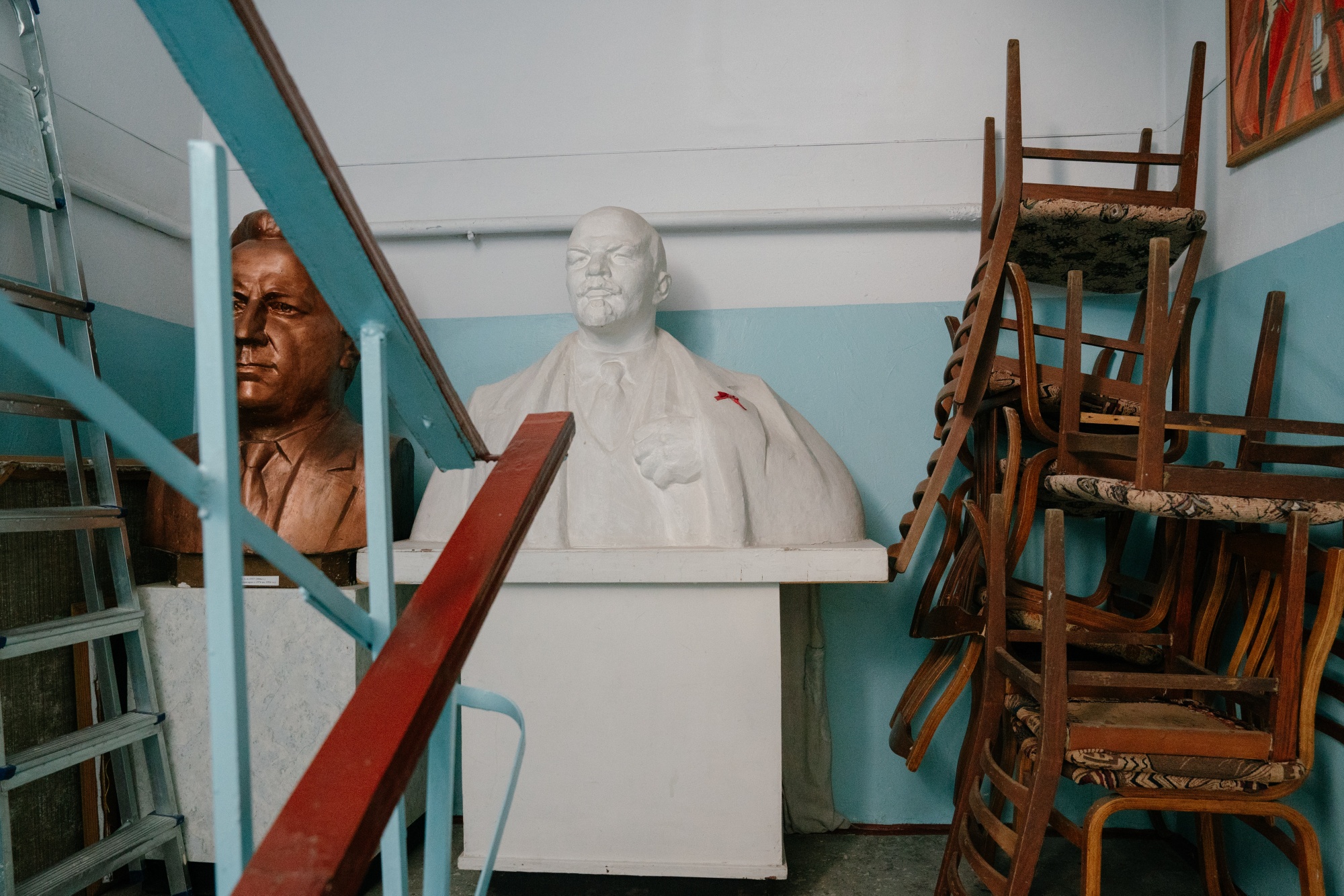 A bust of Lenin is stashed in the stairway of the Regional History Museum in Comrat on June&nbsp;11. Comrat is the capital of Gagauzia, a majority Russian-speaking autonomous region of Moldova.