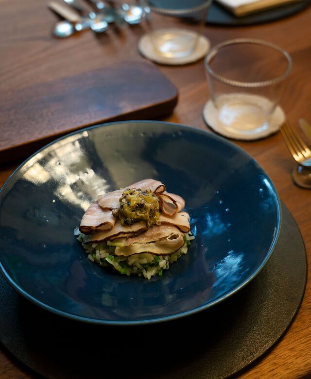Rich chestnut-and-sesame risotto at Cenci.
