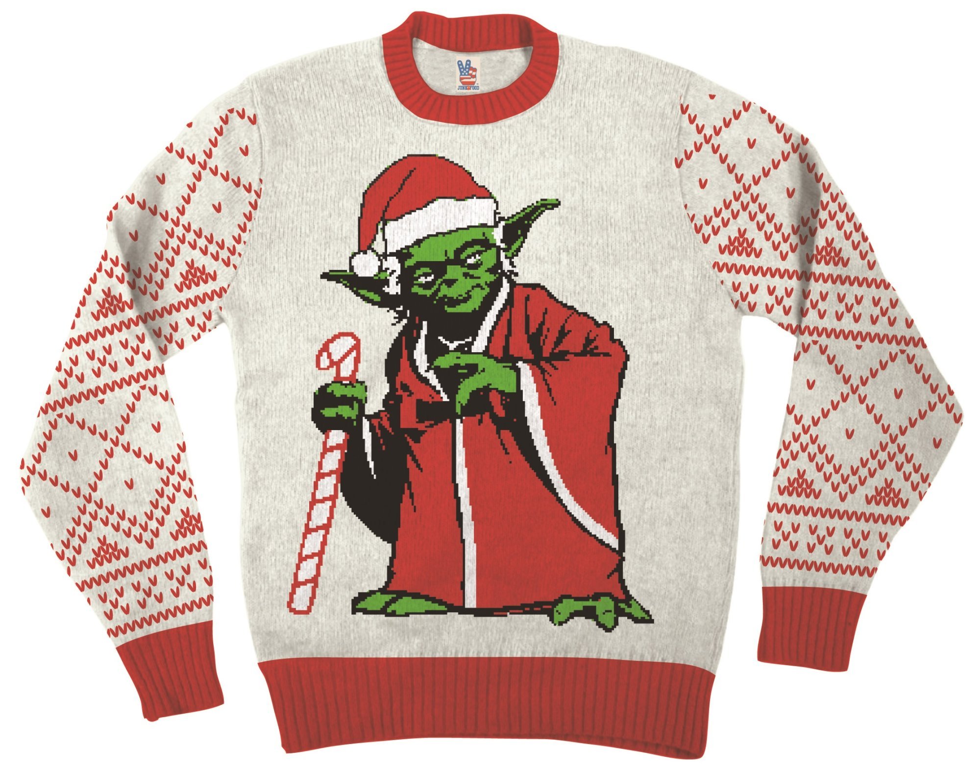 Ugly christmas hot sale sweater yoda