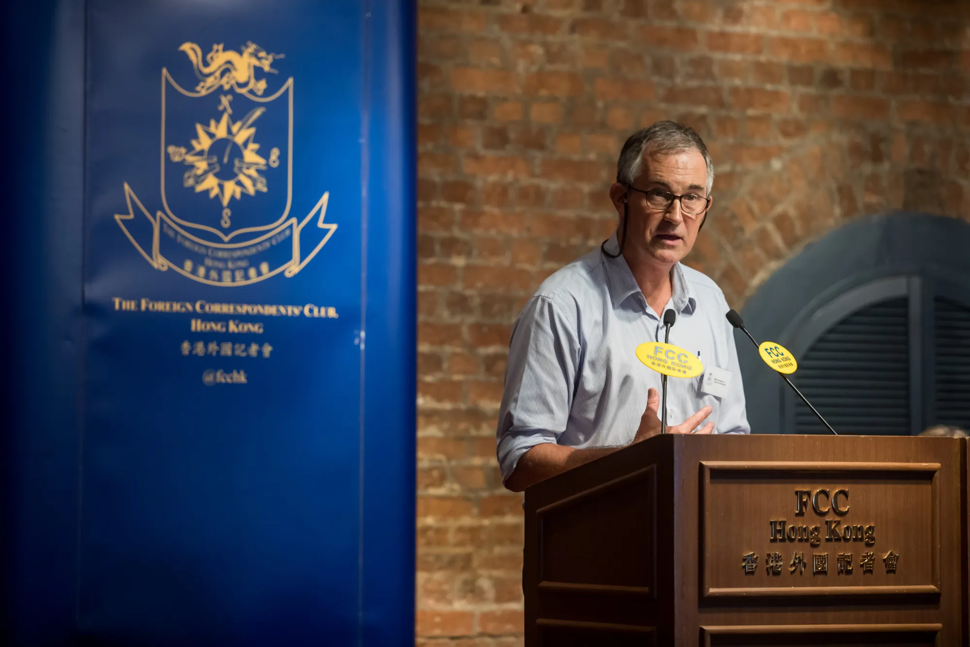 Victor Mallet&nbsp;at the Foreign Correspondents' Club&nbsp;in Hong Kong&nbsp;on Tuesday, Aug. 14, 2018.&nbsp;