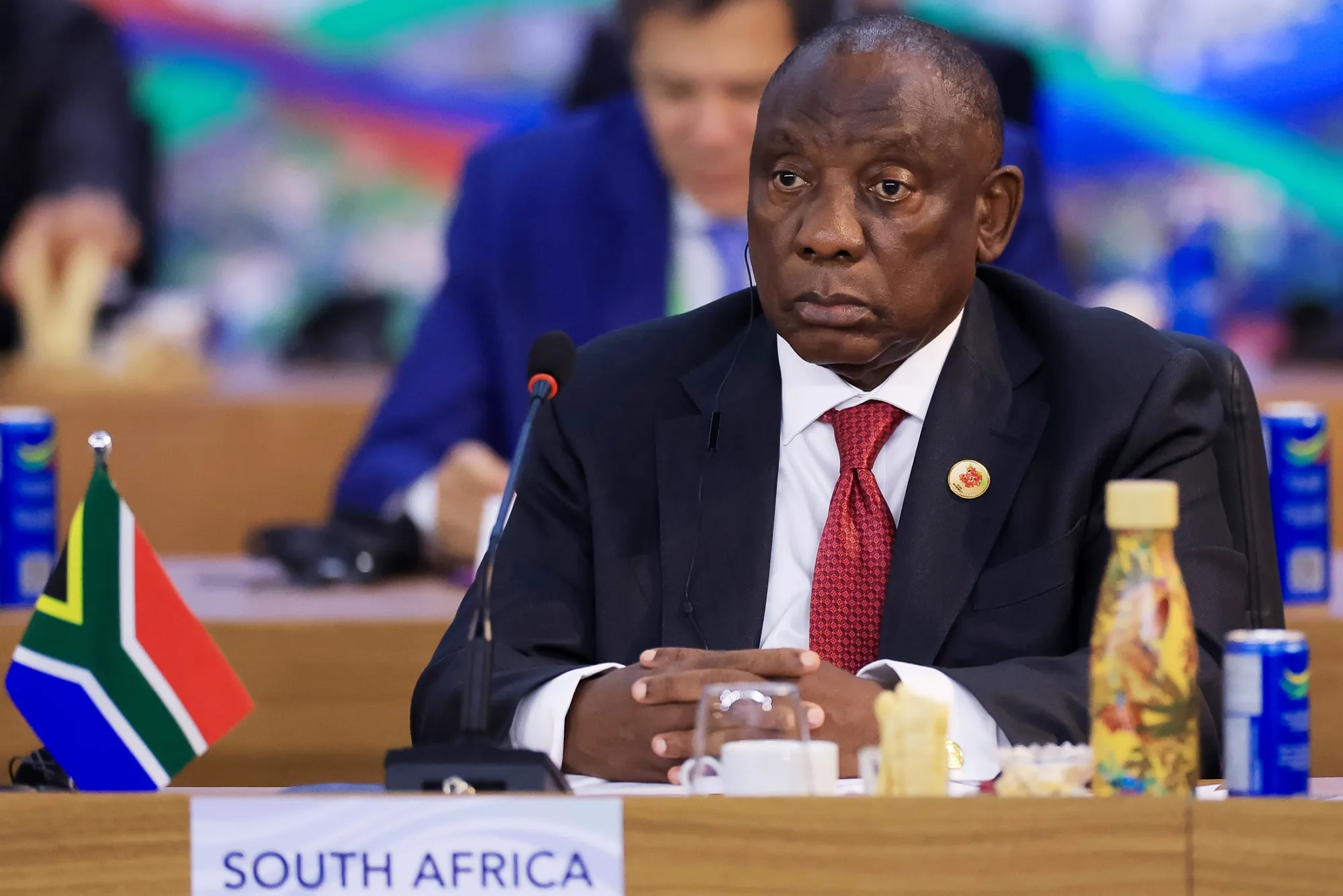 Cyril Ramaphosa during a G-20 Summit in Rio de Janeiro in 2024.