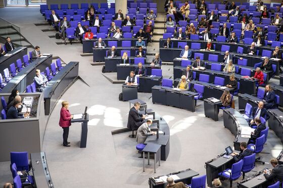 Merkel Calls for Quick End to Expansive German Debt Spending