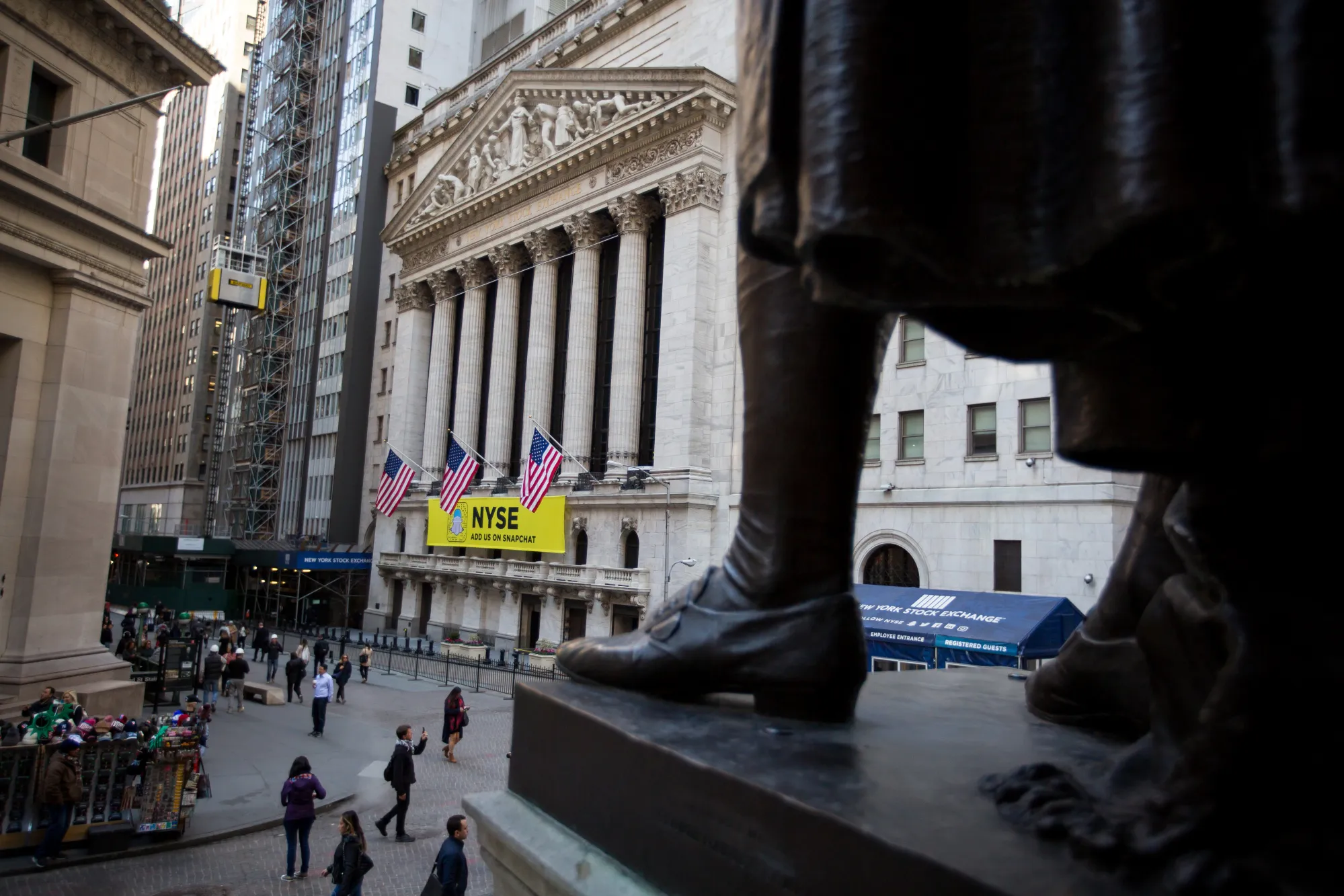 Trading On The Floor Of The NYSE AS Dollar Advances 